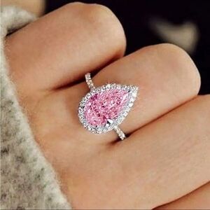 Pink Diamond Ring New in Gift Box